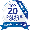 Award 2025 - Top 20 care home group carehome.co.uk